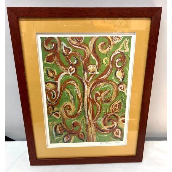 Limited Edition Signed Abstract Art Print "Tree Of Life" By Nancy Nave Jones In - Picture 1 of 6